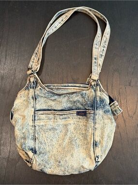 Vintage Shane Denim Acid Washed Shoulder Bag